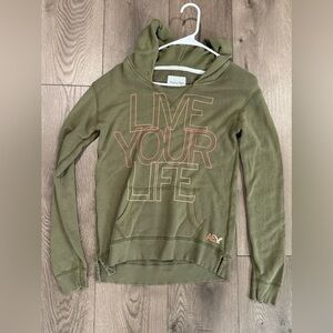 Women’s American Eagle Outfitters Green Pullover Hoodie Size Small